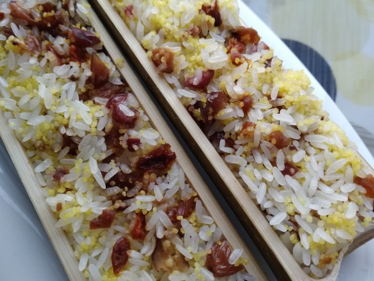 腊味竹桶饭步骤9