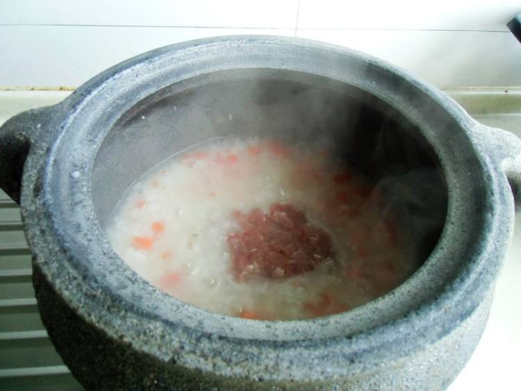 青菜肉粥步骤8