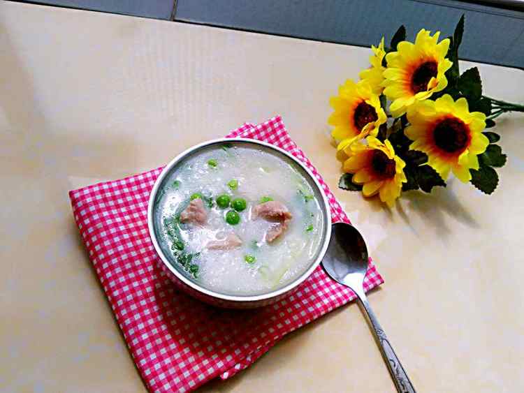 豌豆瘦肉粥步骤9