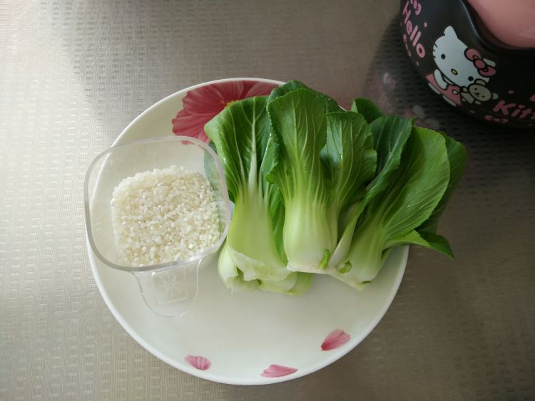 青菜米糊步骤1