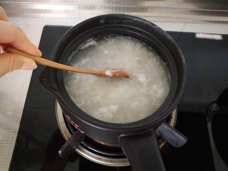 牛肝青菜粥步骤3