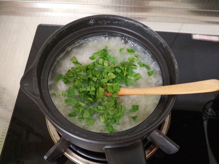 牛肝青菜粥步骤6