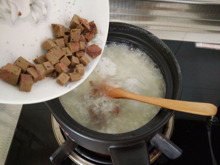 牛肝青菜粥步骤5