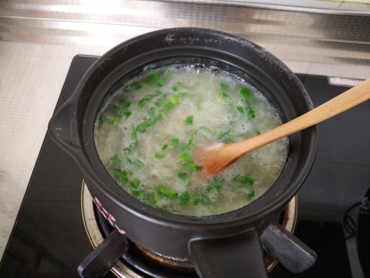 牛肝青菜粥步骤7