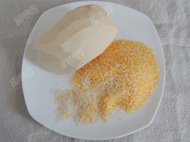 玉米渣红薯粥#新鲜从步骤1