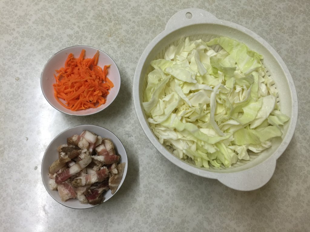 高丽菜饭步骤3