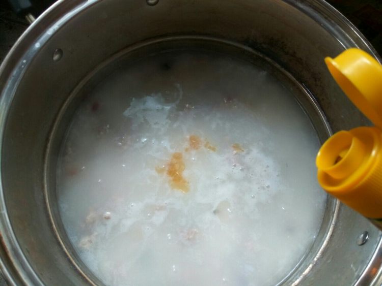 皮蛋瘦肉粥#多效护理步骤8