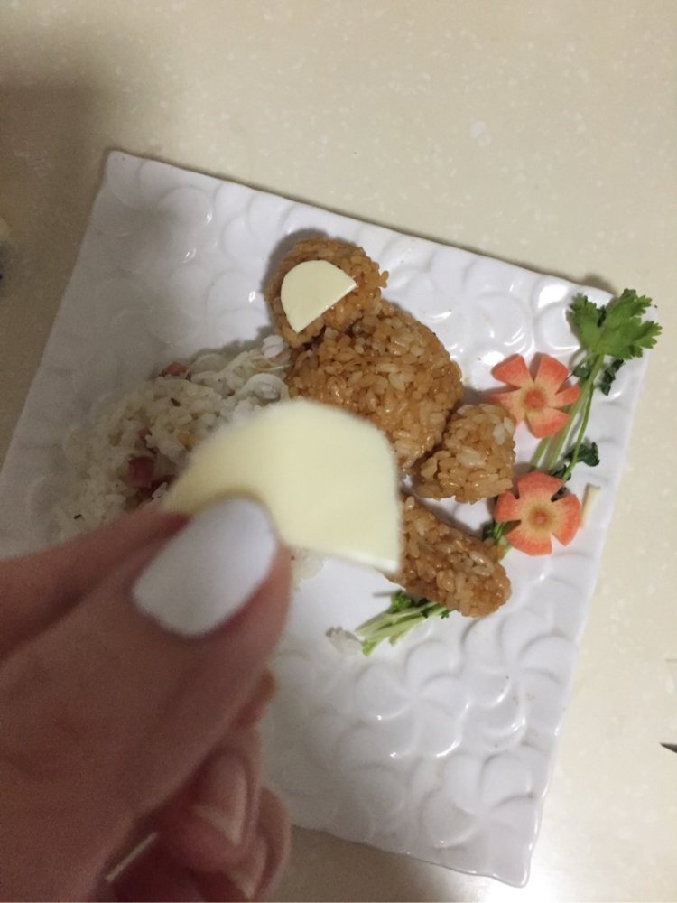 考拉造型饭团步骤10