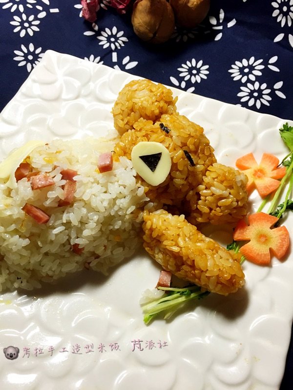 考拉造型饭团步骤12
