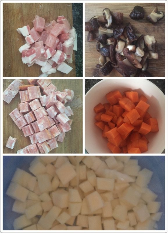 土豆培根香焖饭步骤1