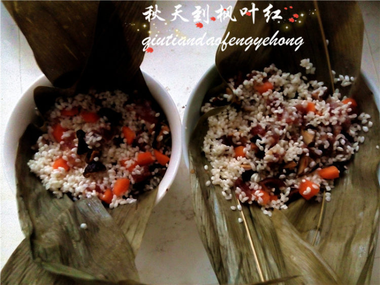 粽香腊肠蒸饭（仿竹筒步骤8