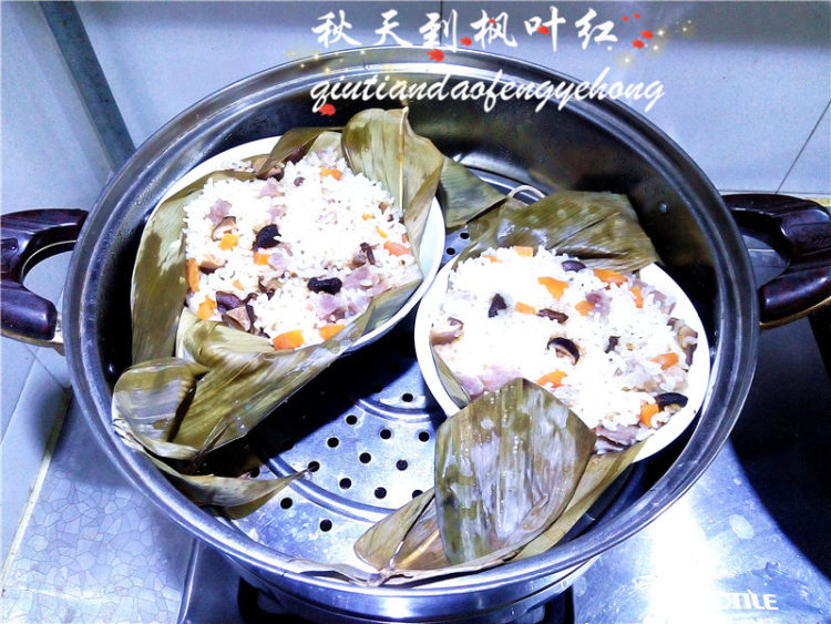 粽香腊肠蒸饭（仿竹筒步骤12