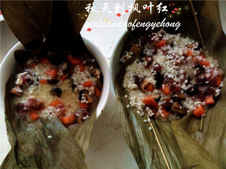 粽香腊肠蒸饭（仿竹筒步骤9
