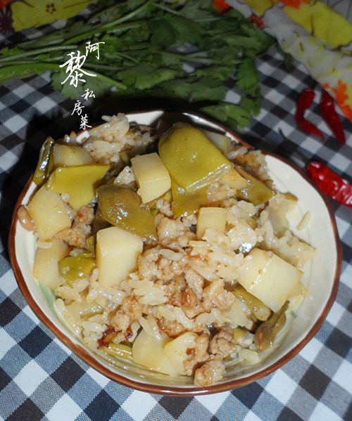 肉沫豆角土豆饭步骤9