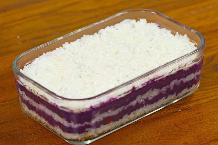 香甜紫薯糯米糕步骤6
