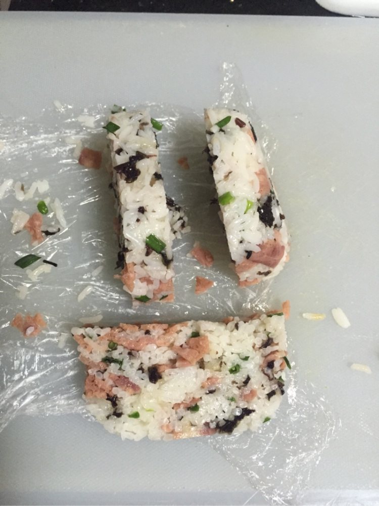 培根海苔米饭糕步骤7