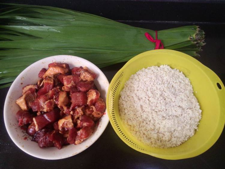 酱肉莲子粽#新鲜从这步骤1
