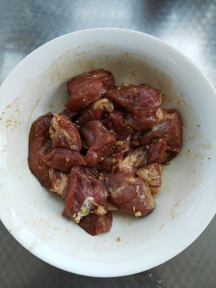 荷叶糯米蒸肉#新鲜从步骤4