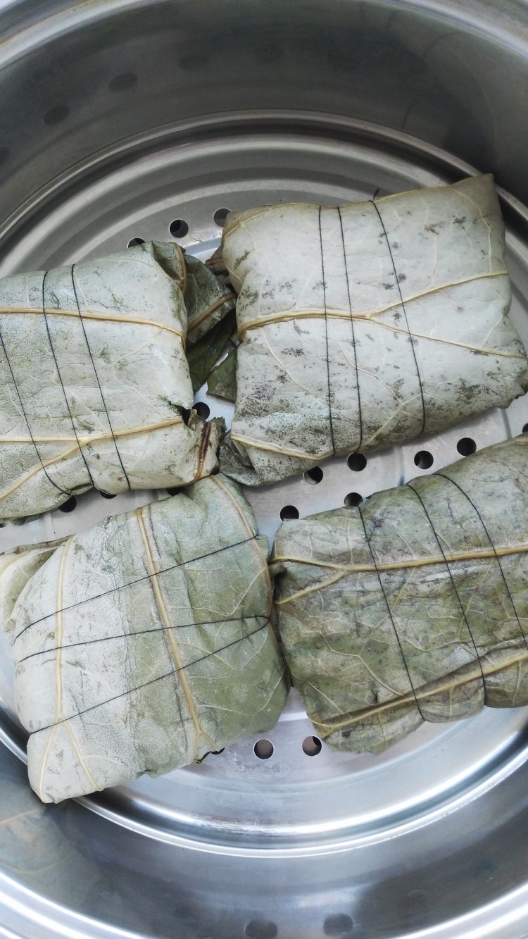 荷叶糯米蒸肉#新鲜从步骤10