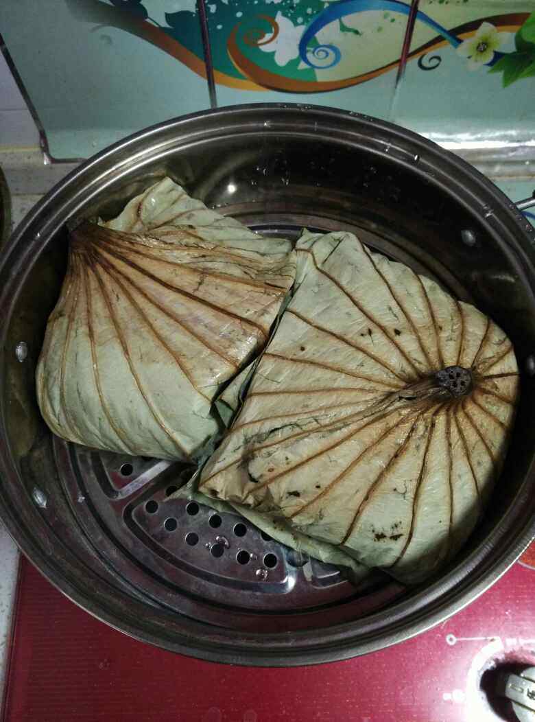 腊肠荷叶饭步骤10