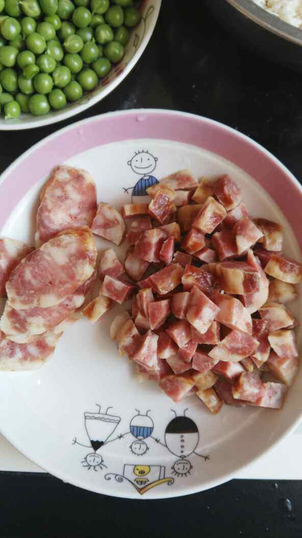 香肠甜豌豆糯米饭步骤4