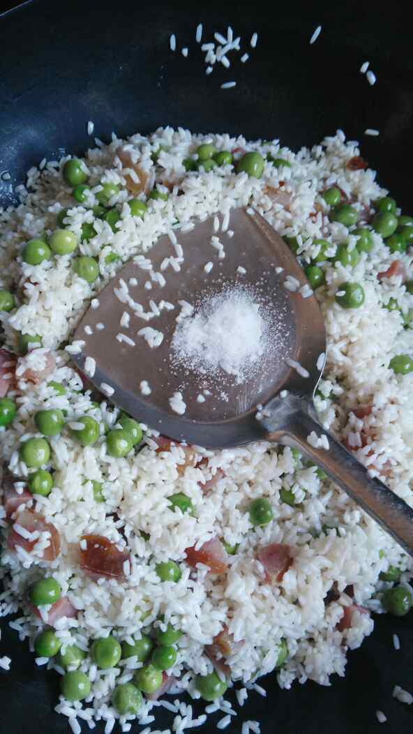 香肠甜豌豆糯米饭步骤8
