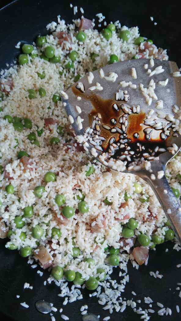 香肠甜豌豆糯米饭步骤10