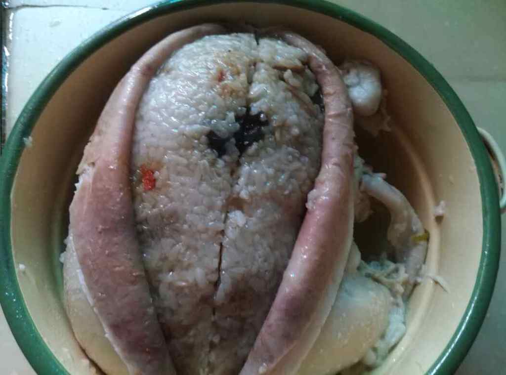 猪肚包糯米饭步骤7