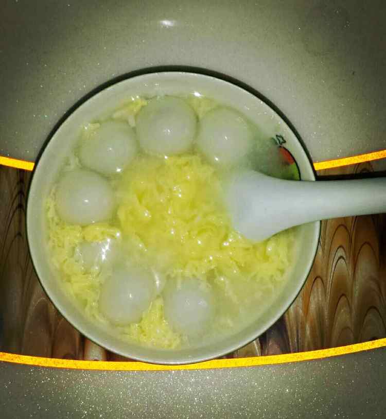 酒酿蛋花酿圆子步骤4