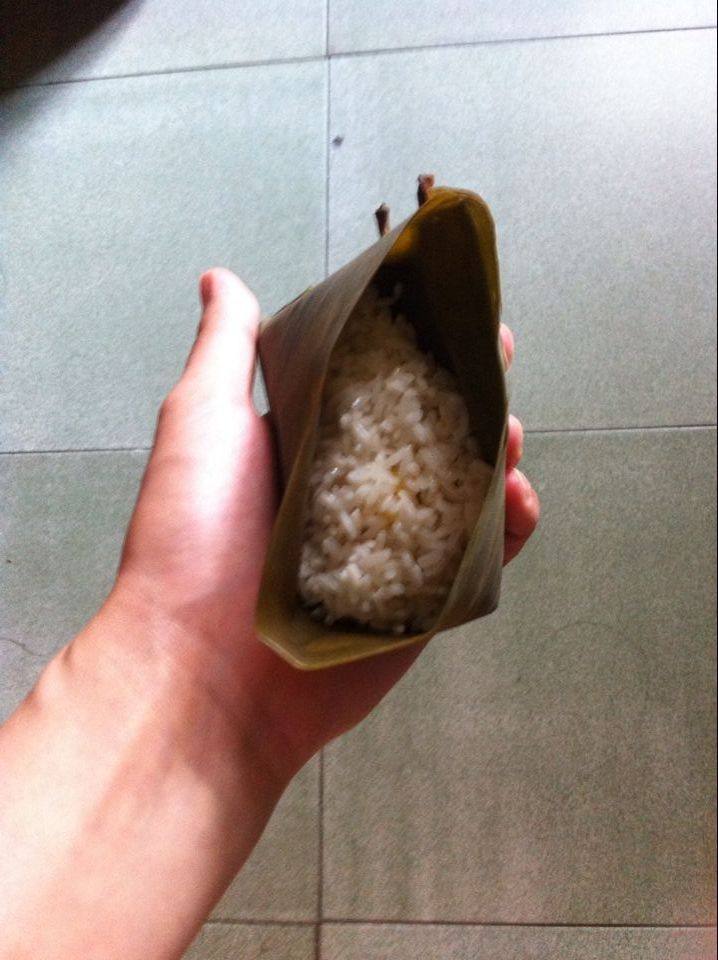 咸肉绿豆米粽步骤5