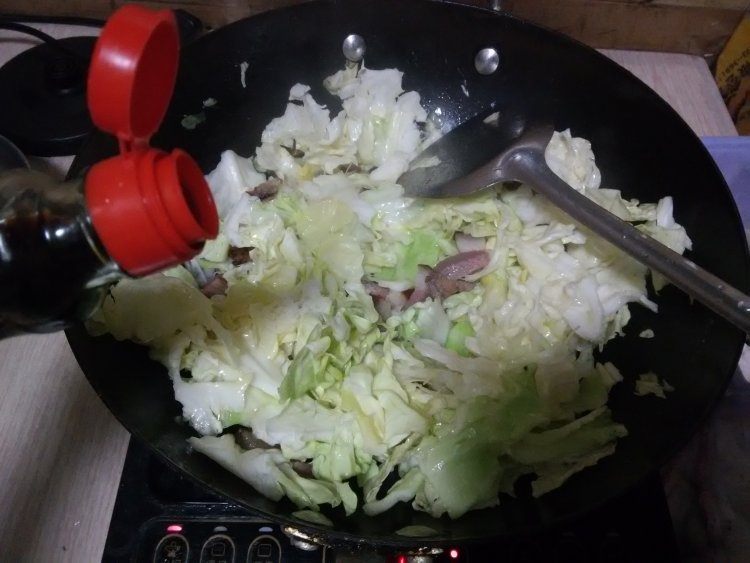 圆白菜糯米饭步骤7