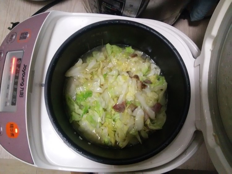 圆白菜糯米饭步骤9