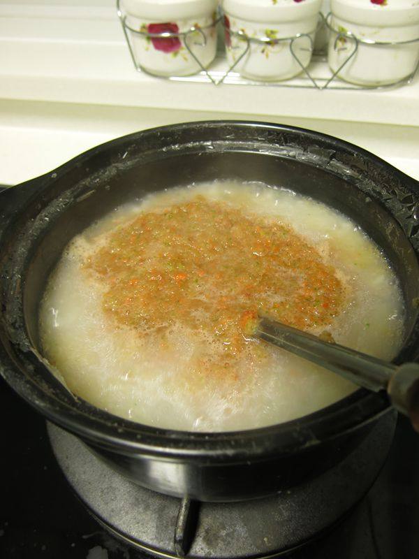 蔬菜肉末粥步骤10
