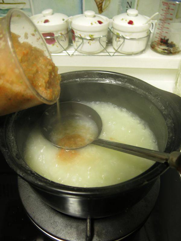 蔬菜肉末粥步骤9