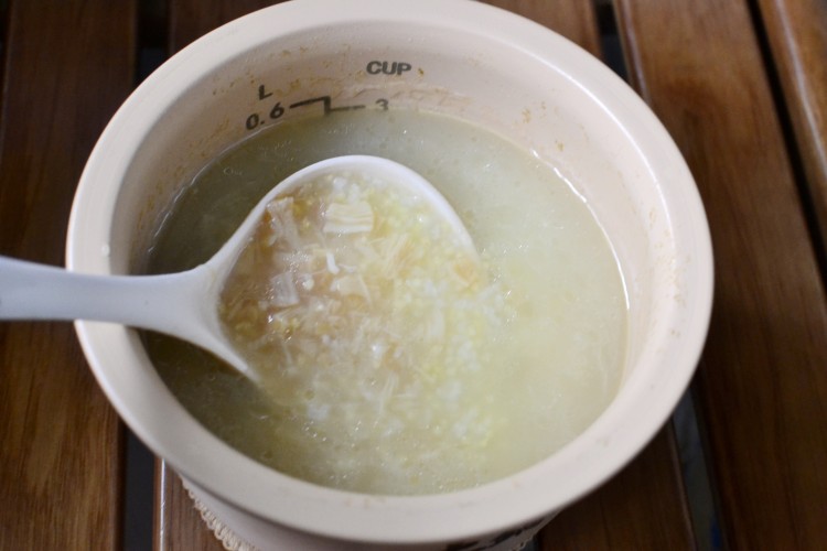 干贝鸡丝粥步骤4