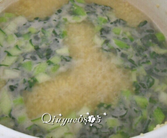 菊花菜咸味粥步骤6