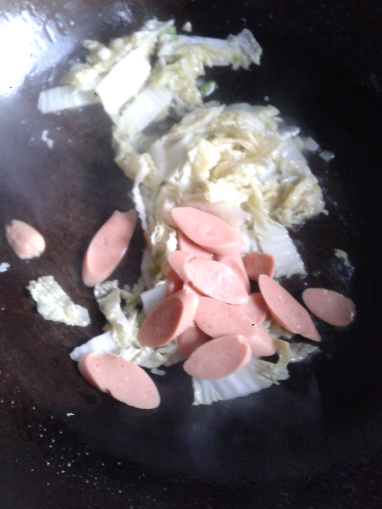 小米白菜火腿疙瘩汤步骤11