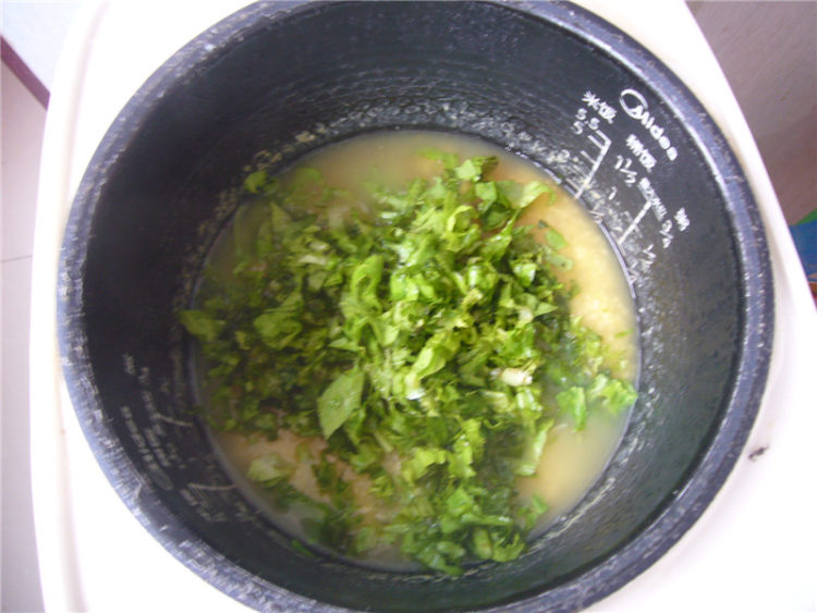 小米菜粥步骤9