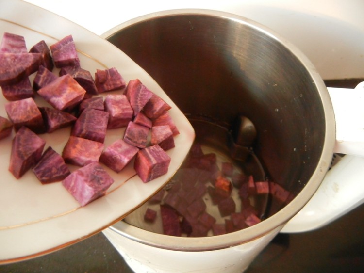 紫薯核桃小米糊步骤4