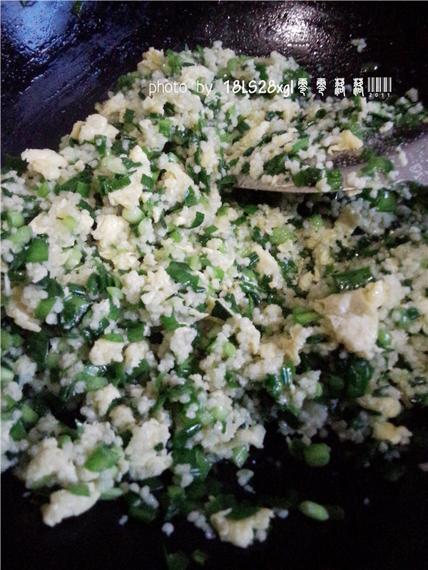 韭菜小米炒鸡蛋步骤12