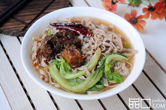 香辣鸭子面条#新鲜从