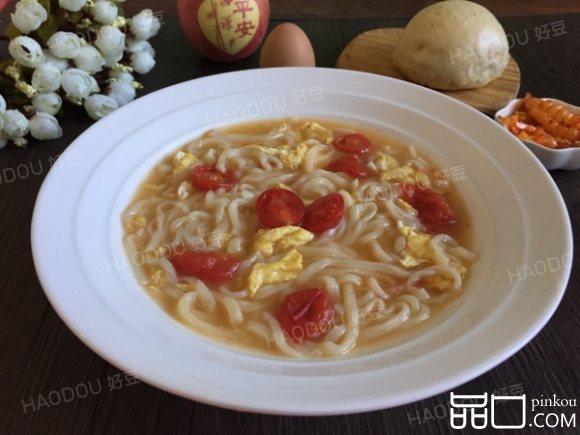 宝宝餐圣女果鸡蛋面