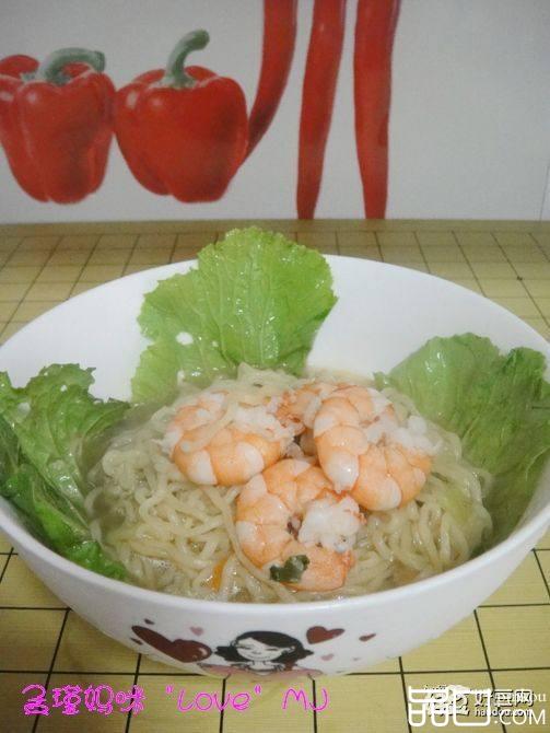 虾仁面条