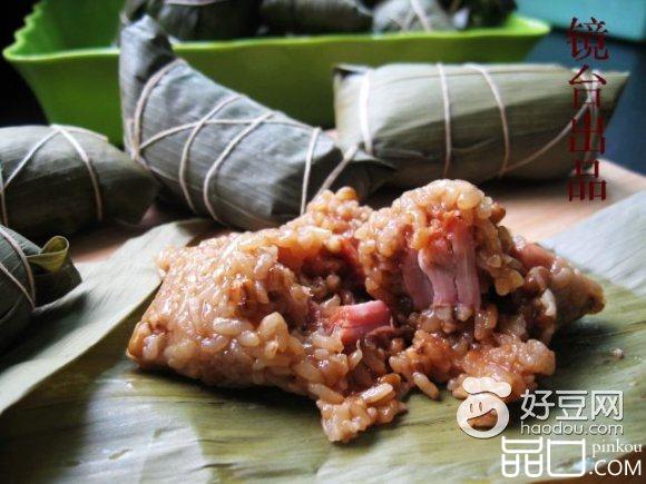 绿豆花生瘦肉粽