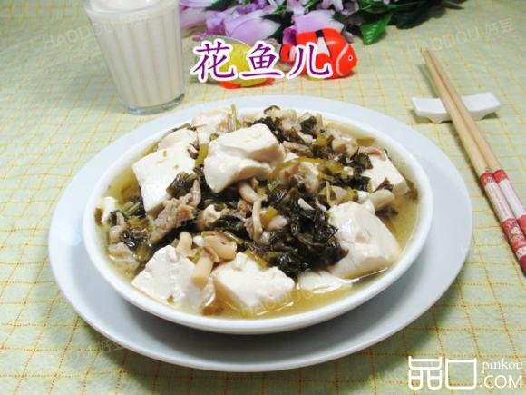 雪菜秀珍菇豆腐