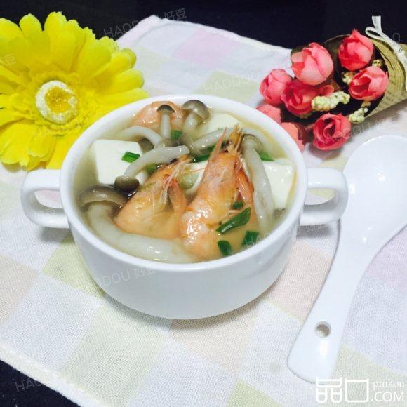 豆腐鲜虾煲