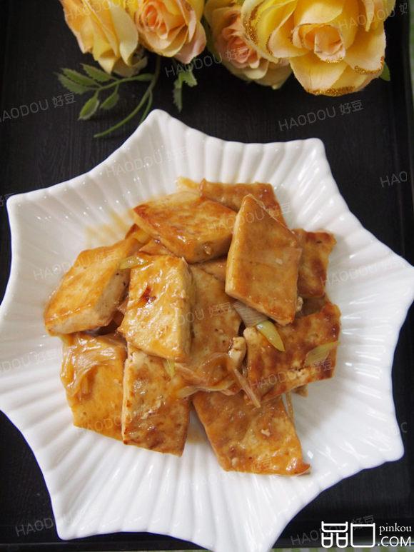 葱烧豆腐