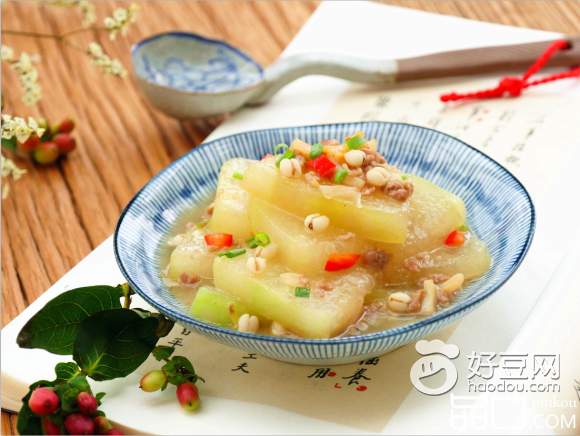 薏米干贝烩冬瓜