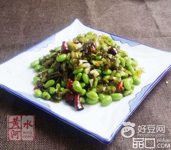 雪里蕻炒毛豆