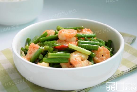 虾仁炒蒜苔